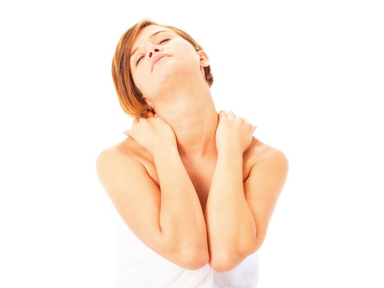 A osteocondrose cervical começa com dor no pescoço