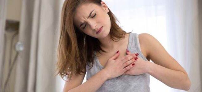 A osteocondrose da coluna torácica pode se manifestar como dor na região do coração